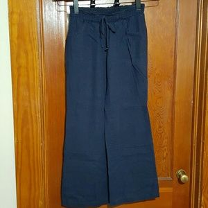 Navy linen pants